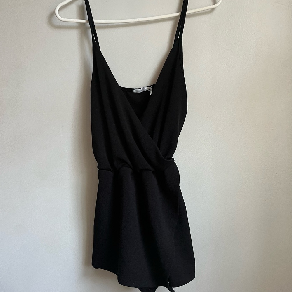 Black Romper - size women’s XS - spaghetti strap - V neck